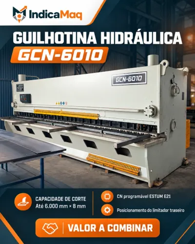Casal de máquinas para corte e dobra de chapas - 6 metros x 8mm