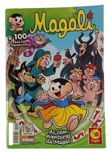 Revista da Magali n° 100 Especial Capa Metalizada: Editora Panini, 2015 (nova, lacrada)