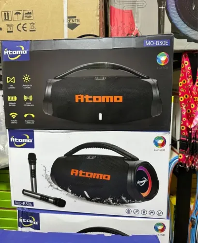 Caixa de som com 2 microfones
