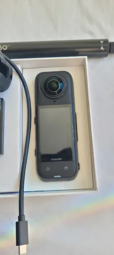 Camera de ação Insta360 X5+Microsdxc 256gb+Acessórios