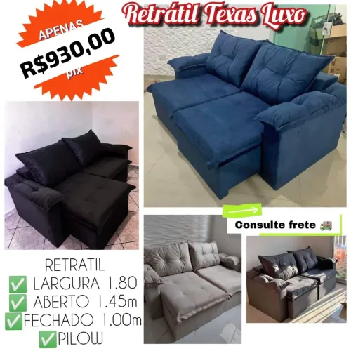 Sofá retrátil Texas luxo
