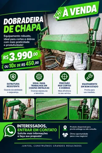 DOBRADEIRA DE CHAPA - seminova