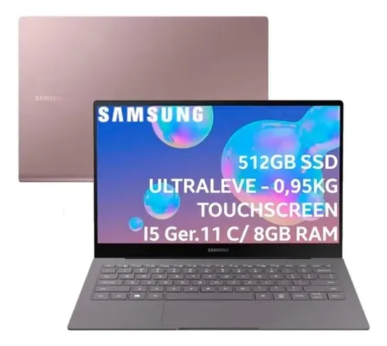 Notebook Samsung Galaxy Book S ultraleve Touch Screen