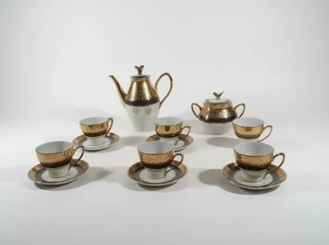 Jogo de café Porcelanarte 13 peças