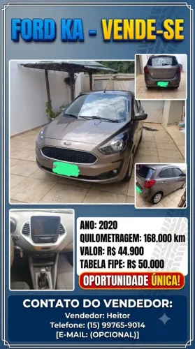 Ford KA 1.0 Se/se Plus Tivct Flex 5P 2020