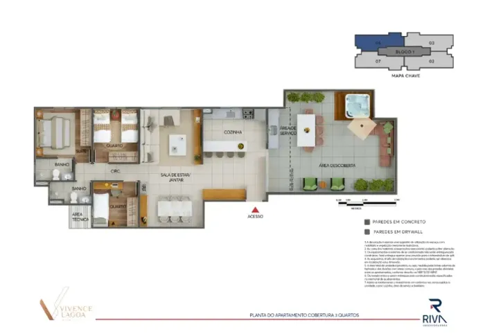 Exclusiva Cobertura Linear de 118m² no Santa Amélia