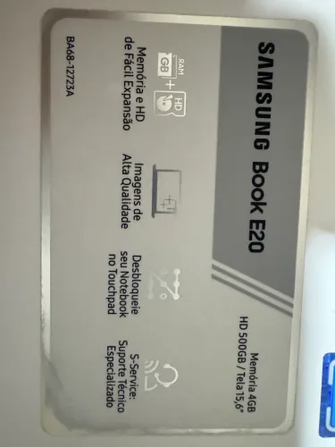 Notebook Book Celeron 6305 4gb Ram 500gb 15,6' Samsung E20 Cor branco