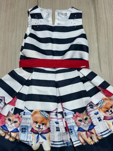 Vestido Infantil Listrado - Tam: 6 