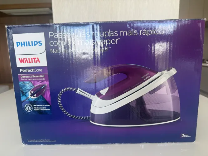 Ferro de Passar PerfectCare Compact Essential Philips Walita Branco/Roxo - GC6842