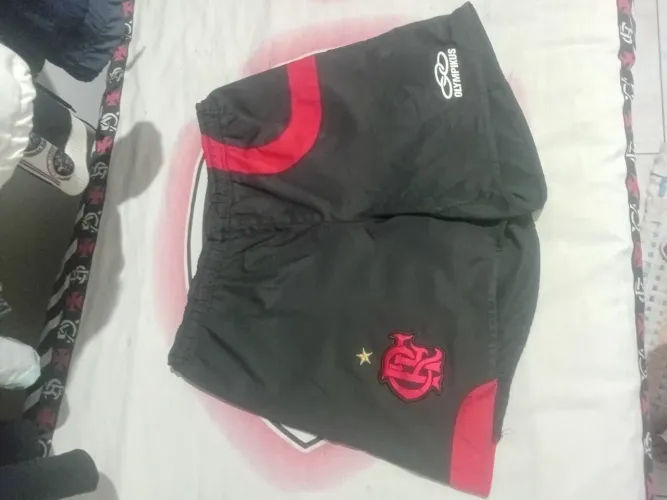 Short/calção flamengo 2009 olympikus preto p