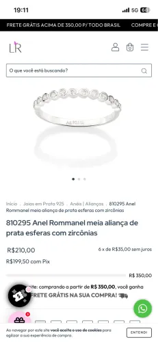 Anel e aliança de namoro Romanel