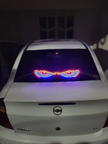 Vendo 1 par Painel de led olhos para carro decoração de vidro traseiro com cabo USB