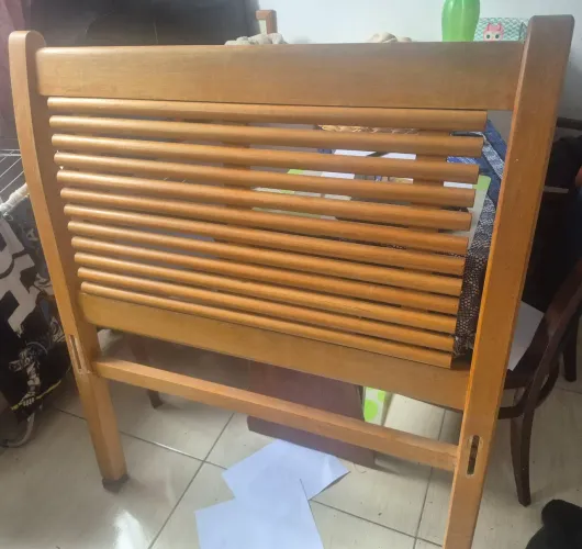 Cama de solteiro + cama auxiliar com 3 gavetas - madeira
