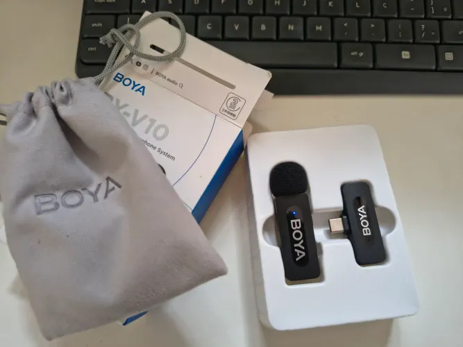 VENDO: Microfone de Lapela Sem Fio Boya BY-V10 (USB-C)