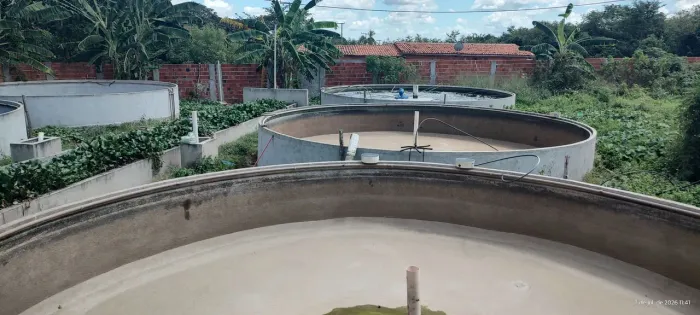 Casa com 06 Tanques para criar tilápia.