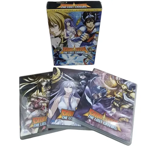 Box 3 DVDs Cavaleiros do Zodíaco Saint Seya The lost canvas volumes 2 usado