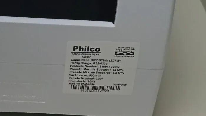 Ar condicionado quente e frio Philco