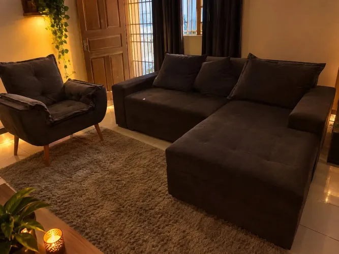 Sofa mega confortavel com poltrona
