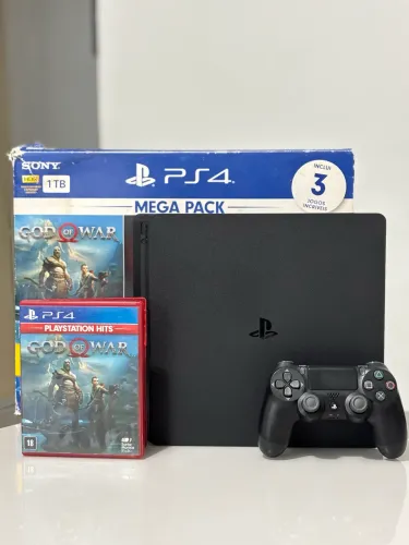 PS4 slim 1tb Jogo de brinde GARANTIA DE LOJA MEGA OFERTA