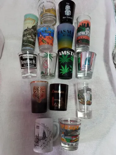 15 copinhos em miniaturas de shot de Coleção