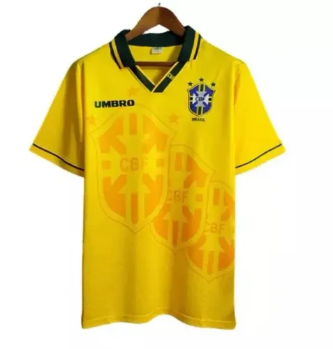 Camisa Brasil Retrô Seleção 1994 Masculina - Amarela P ao GG