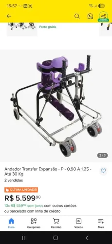 Cadeira de rodas infantil