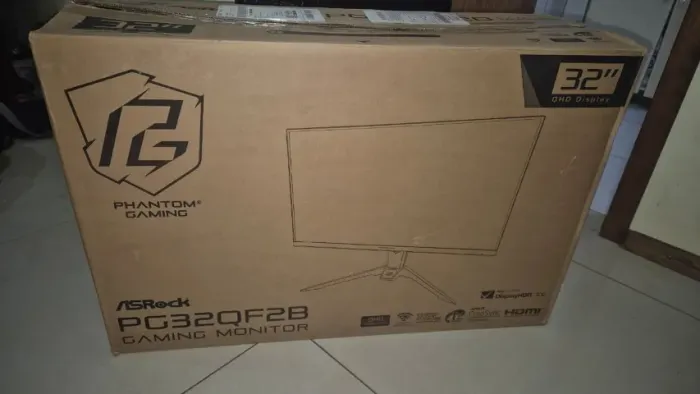 Monitor Gamer ASRock PG32QF2B + Suporte Articulado ELG - 31,5" | QHD | 165Hz | 1ms