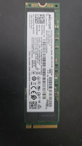 SSD NVMe 256gb.