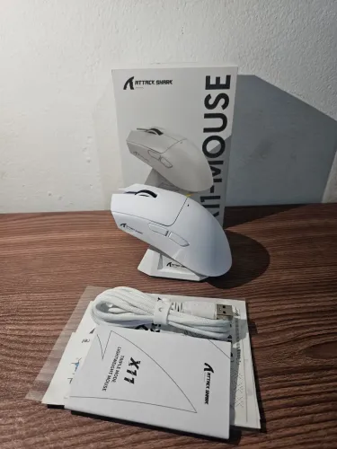 Mouse gamer shark attack x11 Branco novo