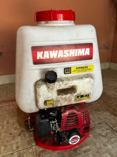 Pulverizador Costal Motorizado Kawashima 25L 25,6cc Bomba Pistão Duplo