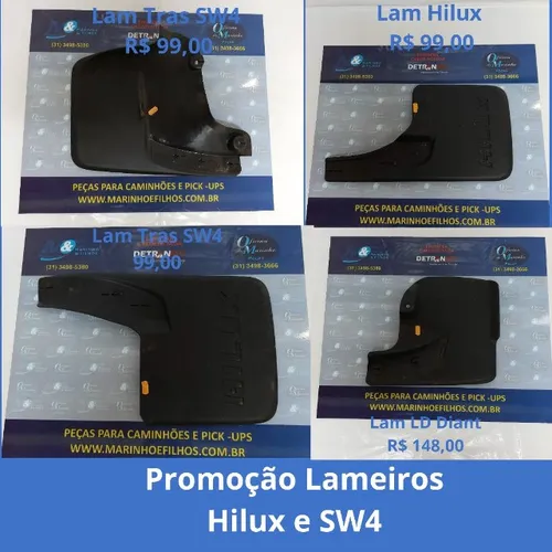 Lameiro Traseiro Hilux sw4, Lameiro Tras Hilux, Lameiro dianteiro LE Hilux SW4