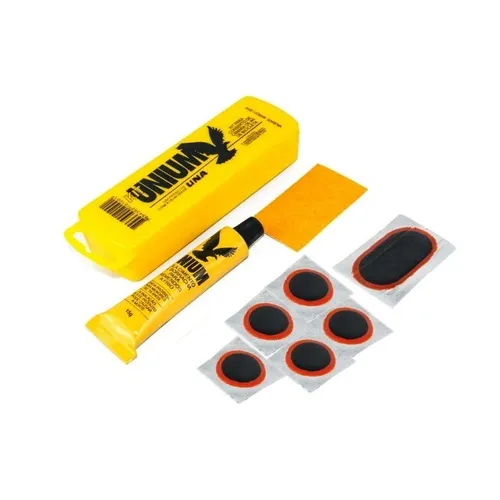 Kit de Reparo Unium Remendos para Câmara De Ar Pneu Bike com Cola e Lixa 7391