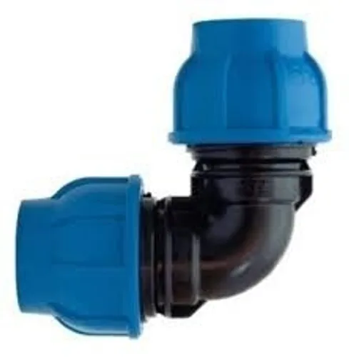 Cotovelo de compressão pp p pead x rosca macho 20 x 1/2