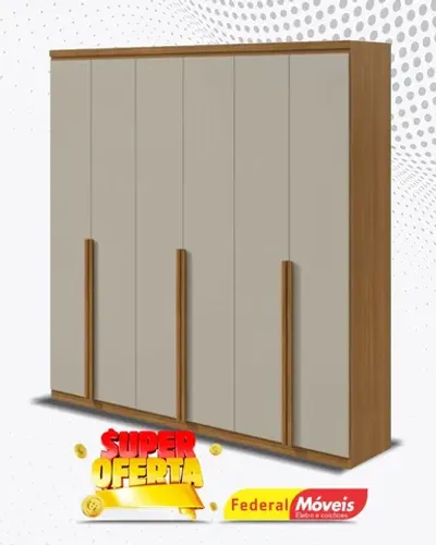 Guarda Roupa 100% MDF 6 Portas 4 Gavetas Super Lindo Fazemos Entrega