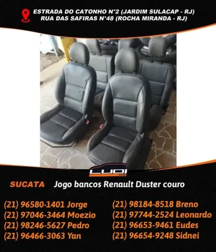 Jogo bancos Renault Duster couro