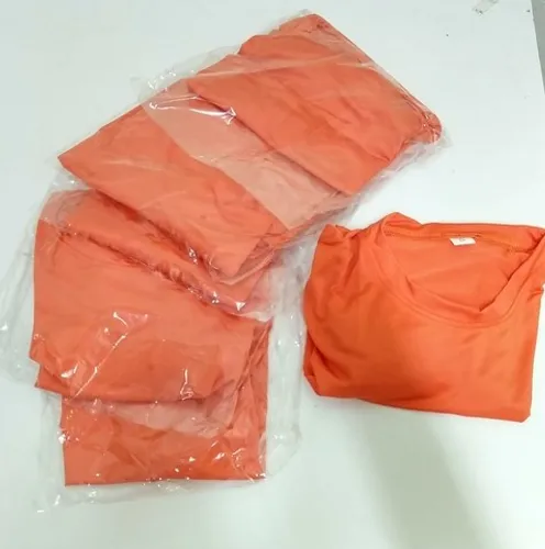 6 camisetas laranja novas sem uso laranja