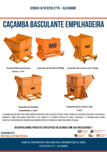 Caçamba Basculante Empilhadeira