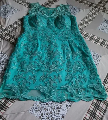 Vestido renda verde Tiffany