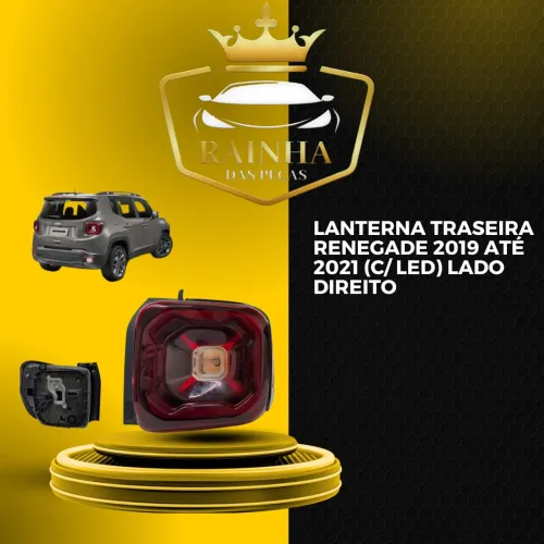 Lanterna Traseira Renegade 2019 até 2021 (C/ Led) Lado Direito 