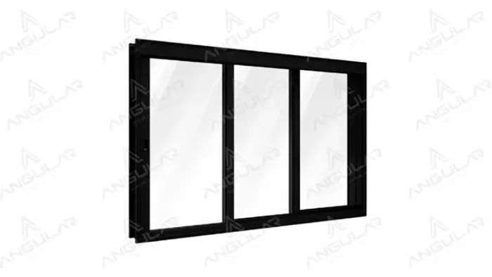 Janela de Correr 3 Folhas Suprema c/ Vidro Incolor 6mm - Alto Padrão Angular