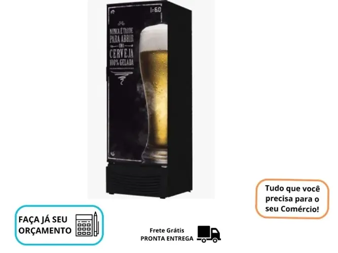 Cervejeira Fricon 400 Litros Porta Cega Nova 110/220v