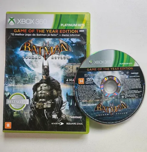 Jogo Batman Arkham Asylum Xbox 360 original seminovo