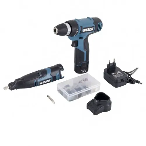 COMBO PARAFUSADEIRA 12V C/1BAT+MICRORRETIFICA WS2539.9-Wesco
