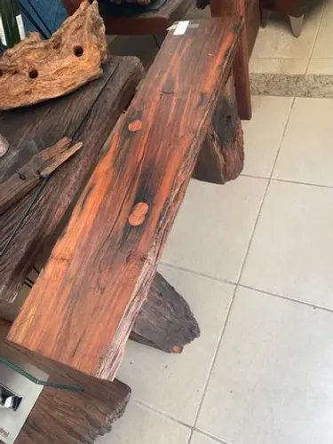 Banco de madeira para jardim dormentes de trem