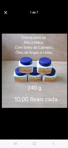 CREME SEBO DE CARNEIRO  Para pés e mãos. Retira e previne rachaduras e ressecamentos.   