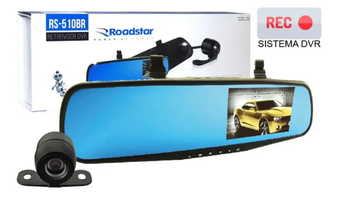 LOJA DE SOM AUTOMOTIVO: Espelho Retrovisor Com Câmera Frontal Full Hd E Câmera Ré ##