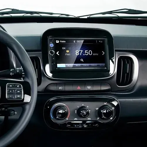 Central Multimídia Mp5 Fiat Mobi 2017 Câmera Bt Espelhament via cabo