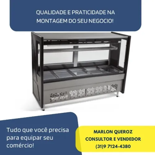 Balcão de Carne Preto 1,75 Metros Polar 127v