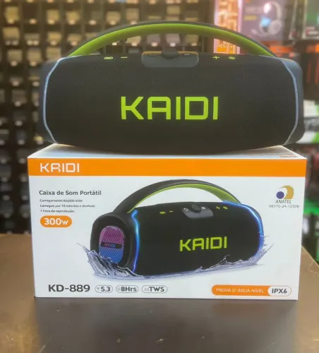 Caixa de som bluetooth portátil KD-880 300w 8hrs de reprodução 