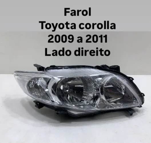 Farol toyota corolla 2009 a 2011 lado direito 